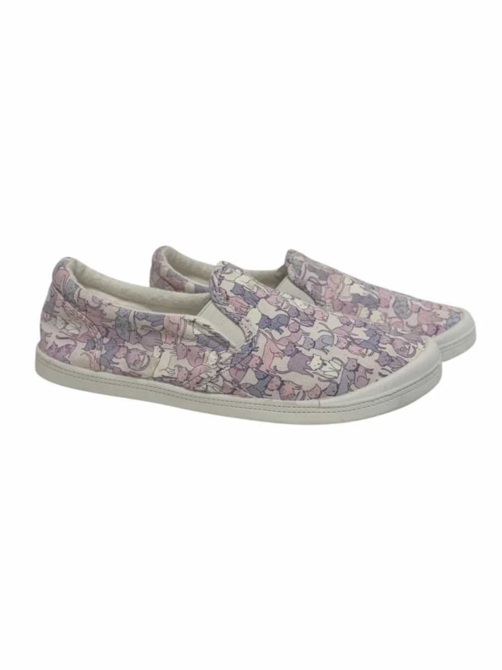 Humane Society of America Cat Feline Print Pink Lavender & White - New - 7